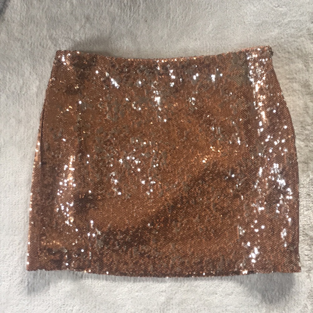 Bronze sequin mininskirt